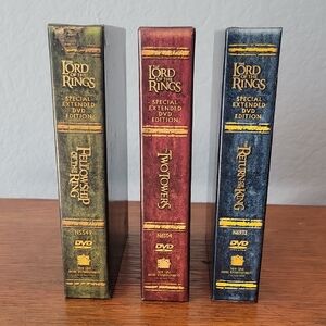 "The Lord of the Rings" Special Extended DVD Trilogy - Green, Red, Blue Spines